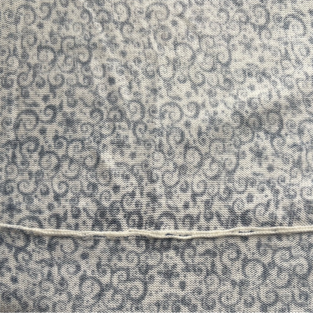 Sahalie Floral Long Sleeve Sweater Dress in Blue and White - Picture 7 of 9
